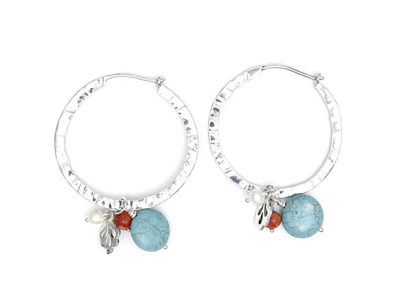 Hoop Earrings with mixed charms