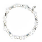 White pearls, clear crystal  and silver [167]