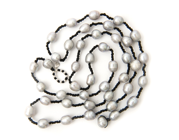 Knotted Pearl Necklace