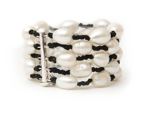 Bracelet 5 strand White